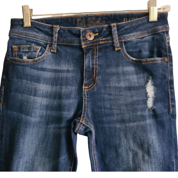 DL1961 Florence Instasculpt Buckley Distressed Skinny Jeans 2428 Women's Size 25 - Picture 4 of 16